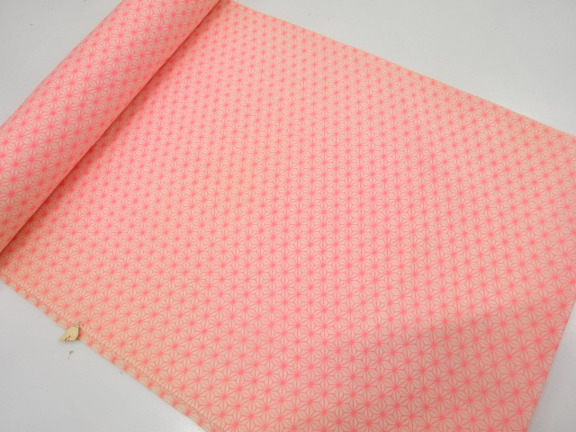 アンティーク　麻の葉模様　長襦袢地反物